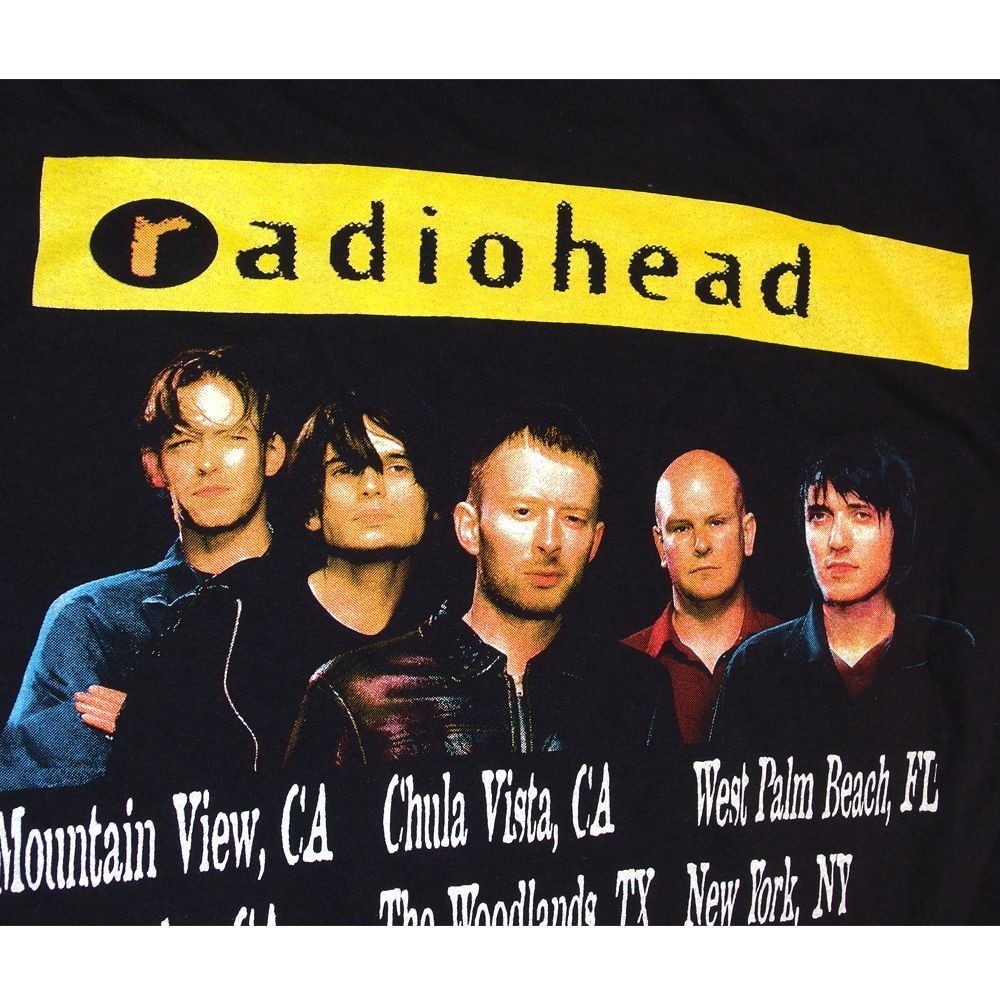 RADIOHEAD レディオヘッド 青 Tシャツ 90s RADIOHEAD レディオヘッド リンガー Tシャツ バンドT