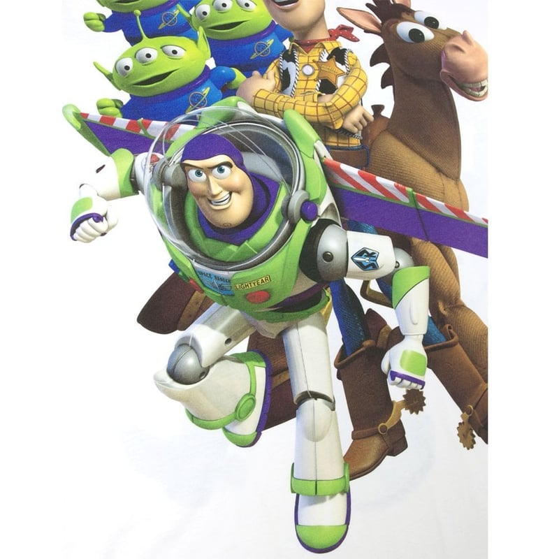 TOY STORY トイストーリー Tシャツ アイボリー ウッディ バズライト
