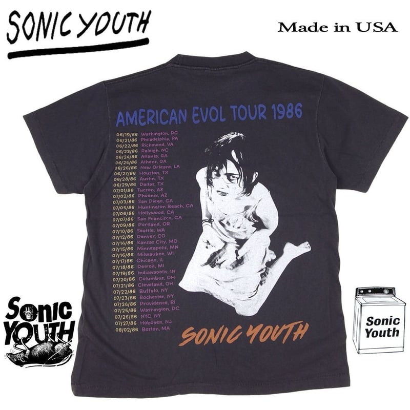 SONIC YOUTH ソニックユース Tシャツ ブラック Lサイズ AMERICAN EVO