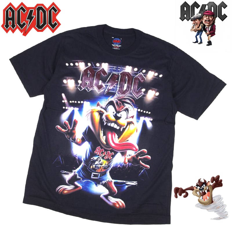 ACDC Tシャツ エーシーディーシー 半袖 ブラック BACK IN BLACK WHITE