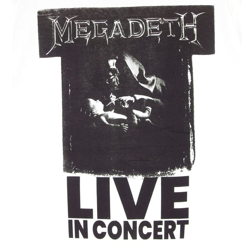 MEGADETH メガデス Tシャツ ホワイト Lサイズ 半袖 USA製 メタルバンド