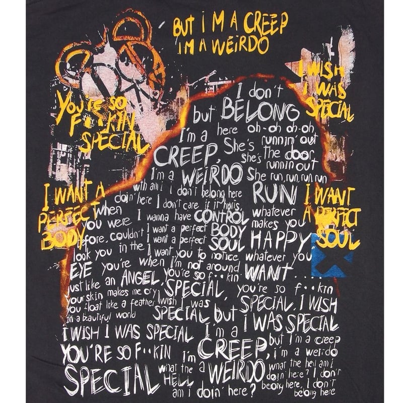 radiohead レディオヘッド ロンT 長袖 Tシャツ ブラック Lサイズ Made