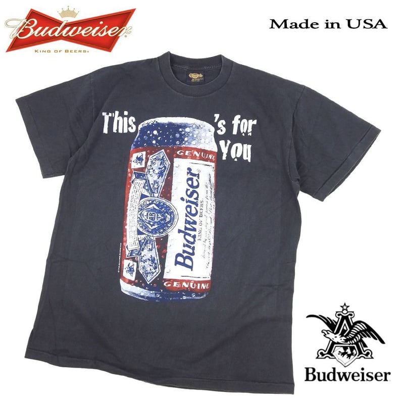 Budweiser バドワイザー Tシャツ ブラック Lサイズ 半袖 アメリカ