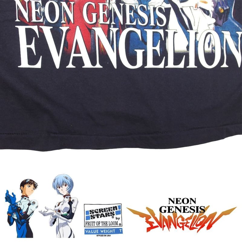 EVANGELION Tシャツ 新世紀 エヴァンゲリオン アニメ ブラック Lサイズ