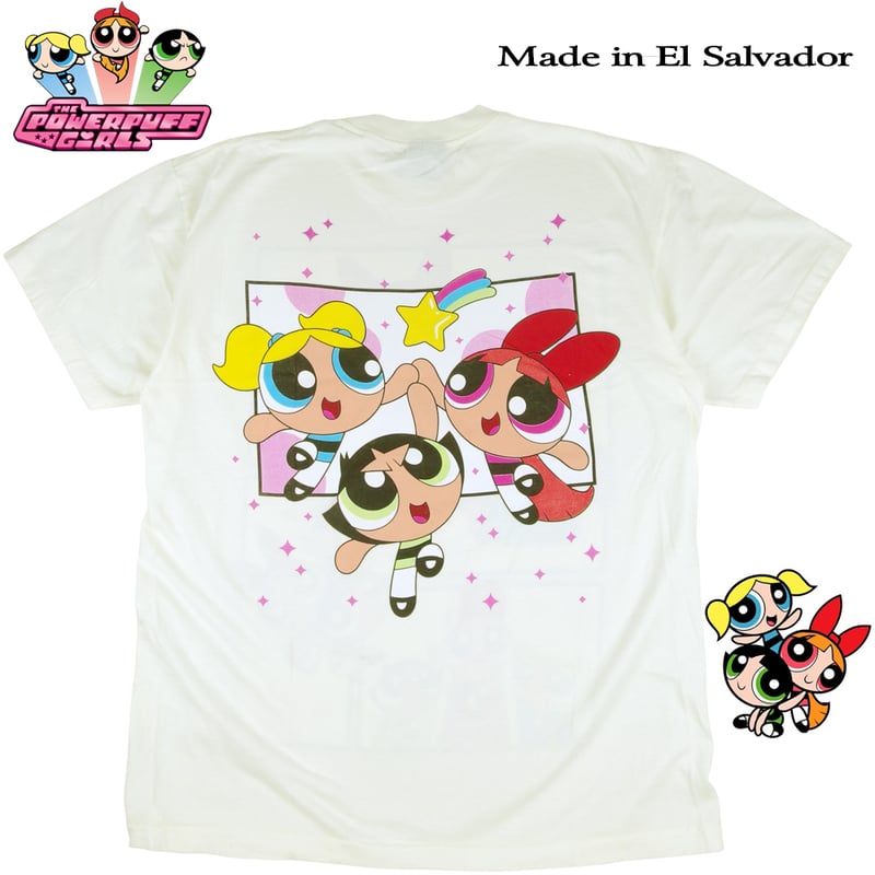 90s Powerpuff Girls パワーパフガールズ Tシャツ XXL THE POWERPUFF GIRLS パワーパフガールズ Tシャツ アイボリー Lサイズ