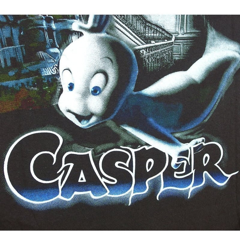 90s USA製 映画 キャスパー CASPER アニメ Tシャツ 1995 CASPER キャスパー Tシャツ チャコール アニメ お化け ゴースト