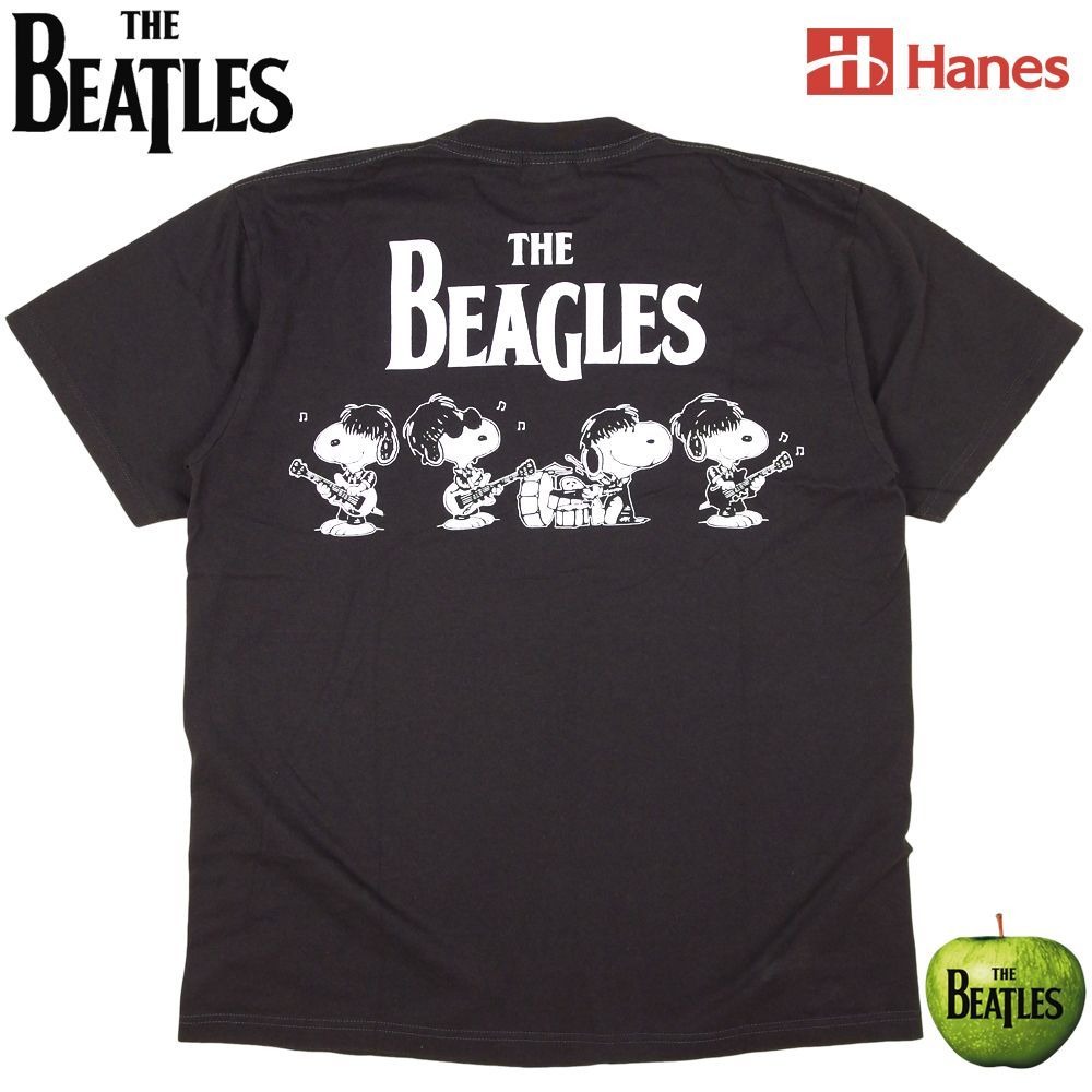 希少イギリス製ザビートルズPENN YLANE Tシャツ Sブラック THE BEATLES ザ ビートルズ Tシャツ チャコール バンドT ロックT