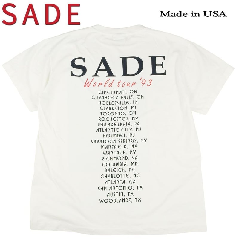 SADE シャーデー Tシャツ USA製 半袖 ホワイト L サイズ バンドT