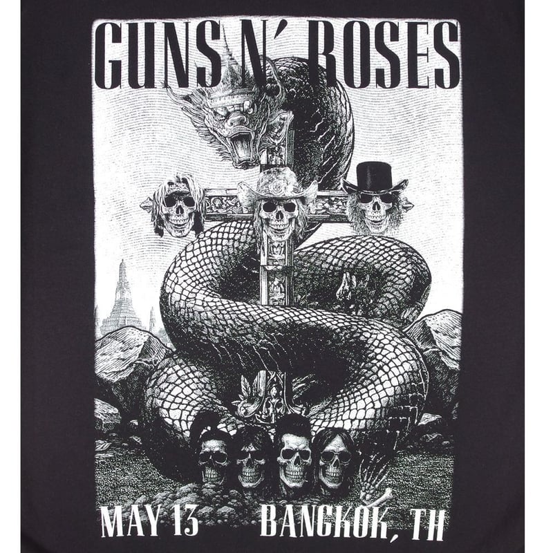 GUNS N' ROSES ガンズアンドローゼス Tシャツ ブラック Lサイズ ツアー