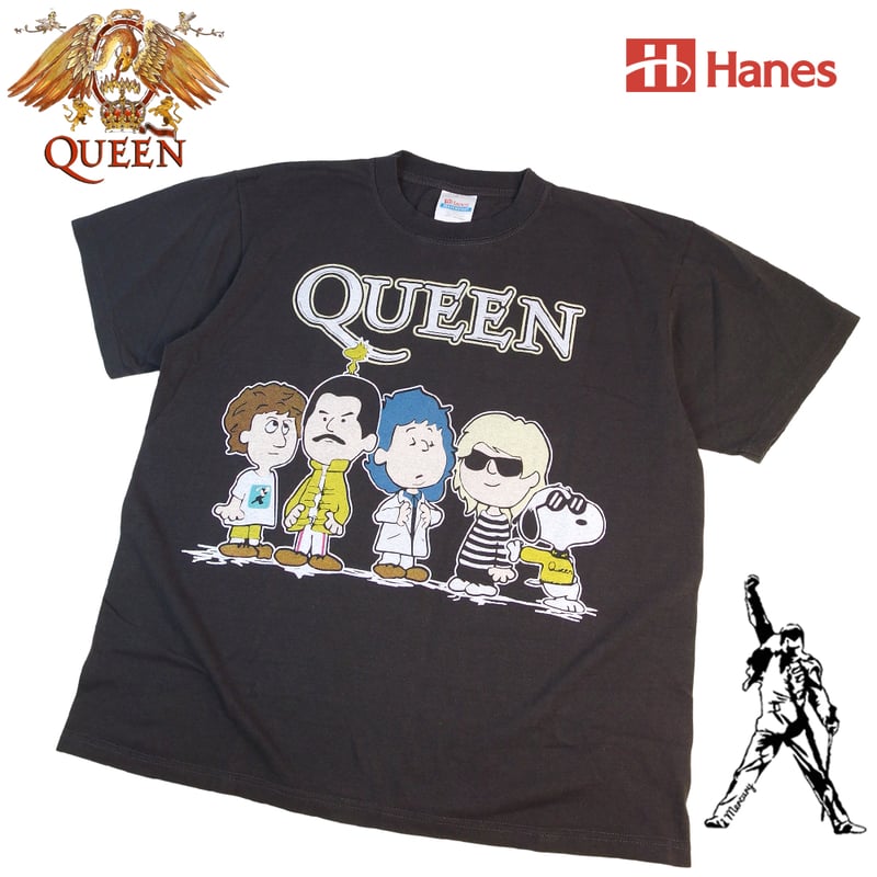 QUEEN クイーン Tシャツ チャコール バンドT ロックT メンズ