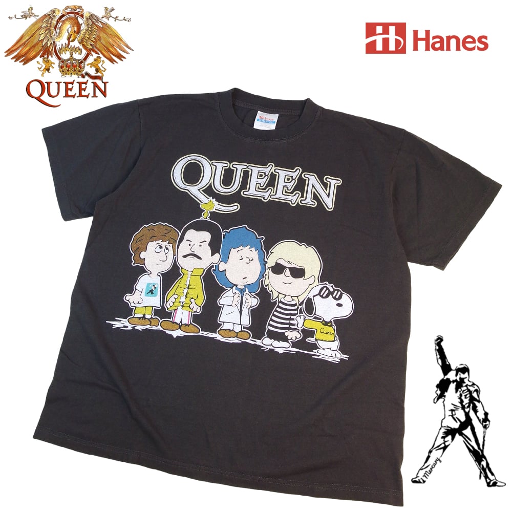 QUEEN クイーン Tシャツ チャコール バンドT ロックT メンズ