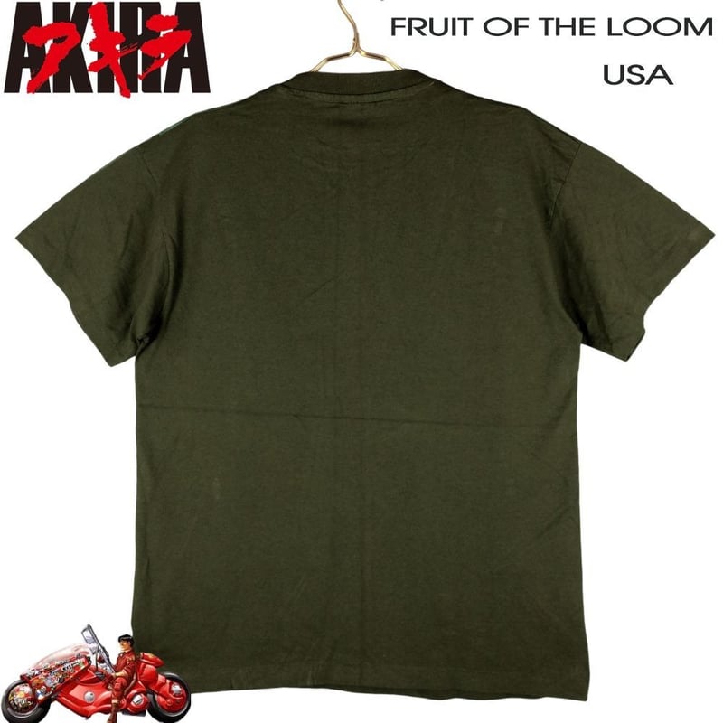 AKIRA アキラ アニメ Tシャツ USA製 カーキ Lサイズ 半袖 メンズ