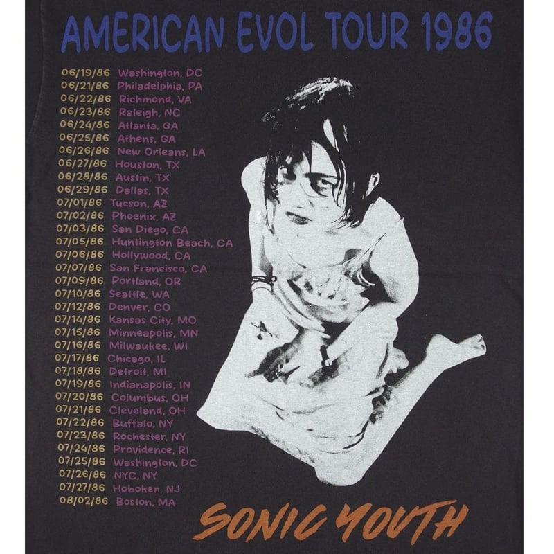 SONIC YOUTH ソニックユース Tシャツ ブラック Lサイズ AMERICAN EVO
