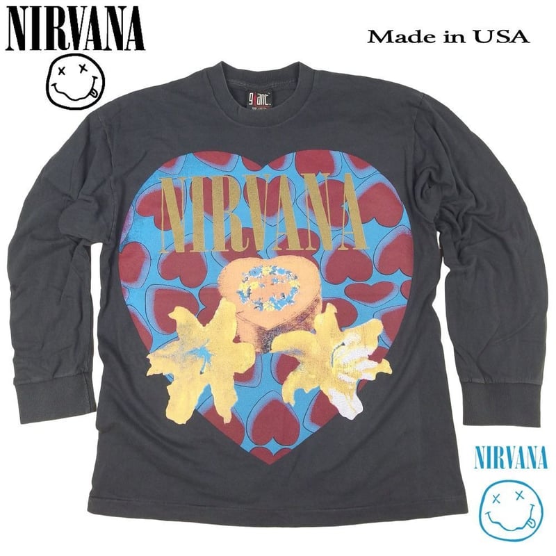 NIRVANA ニルヴァーナ ロンT 長袖 Tシャツ ハートシェイプ USA製