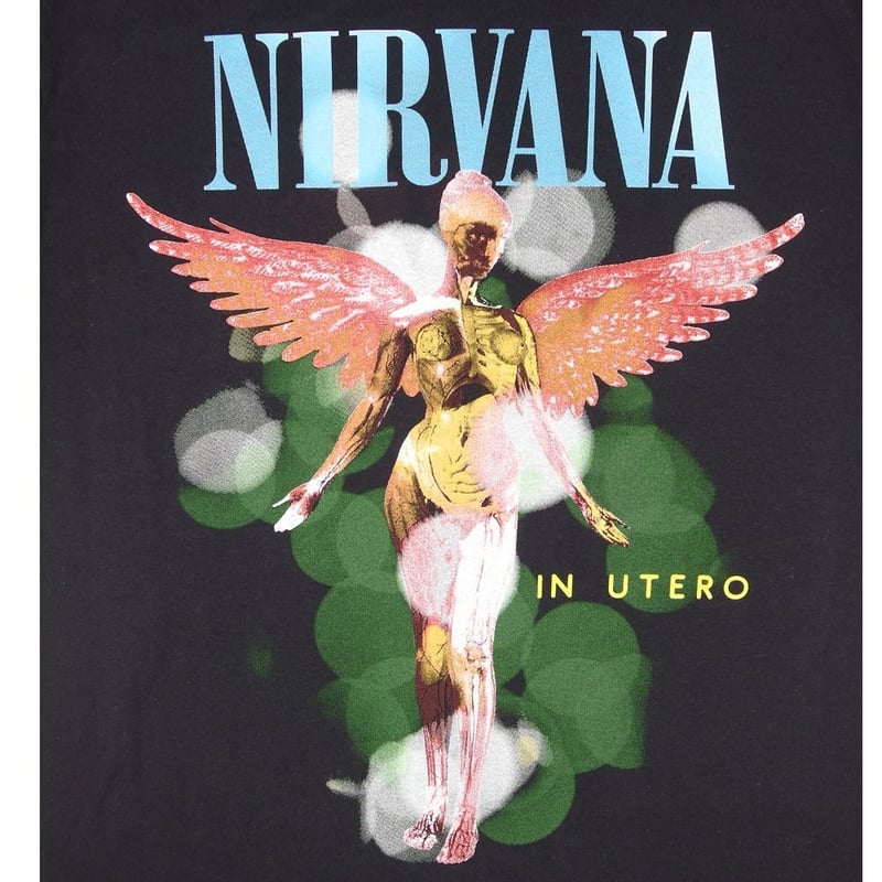 NIRVANA ニルバーナ Tシャツ IN UTERO ブラック ニルヴァーナ バンドT