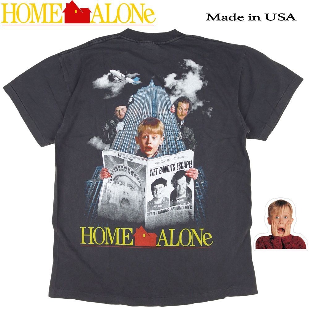 HOME ALONE ホームアローン Tシャツ 1990年 ムービー USA製 ブラック L