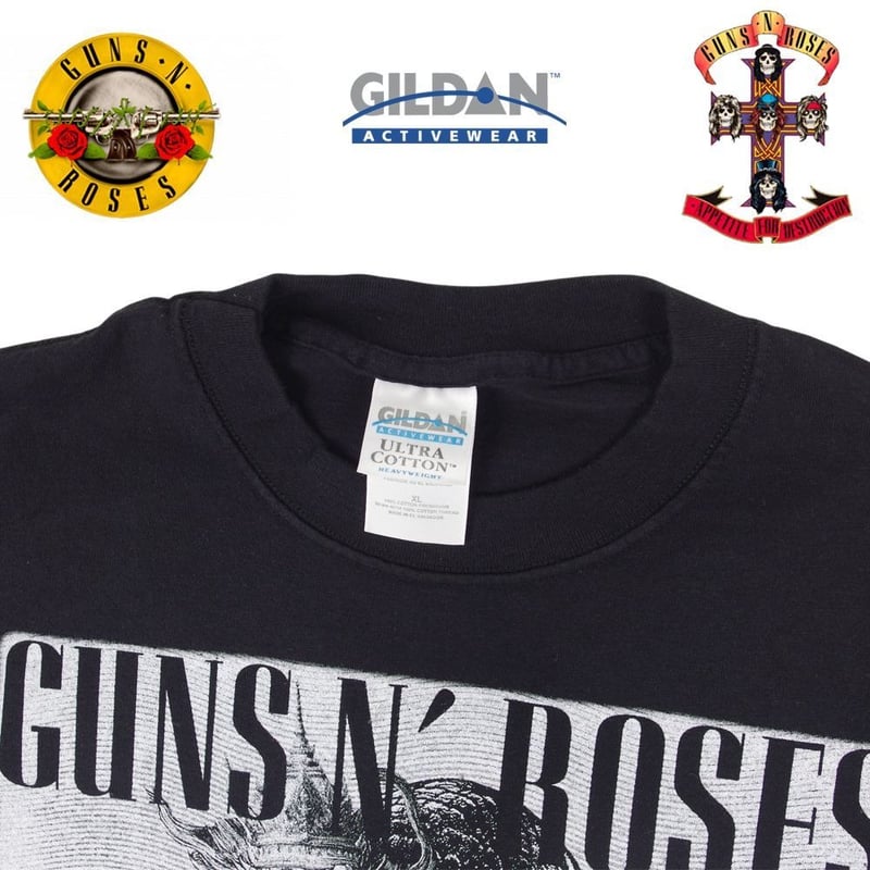 GUNS N' ROSES ガンズアンドローゼス Tシャツ ブラック Lサイズ ツアー
