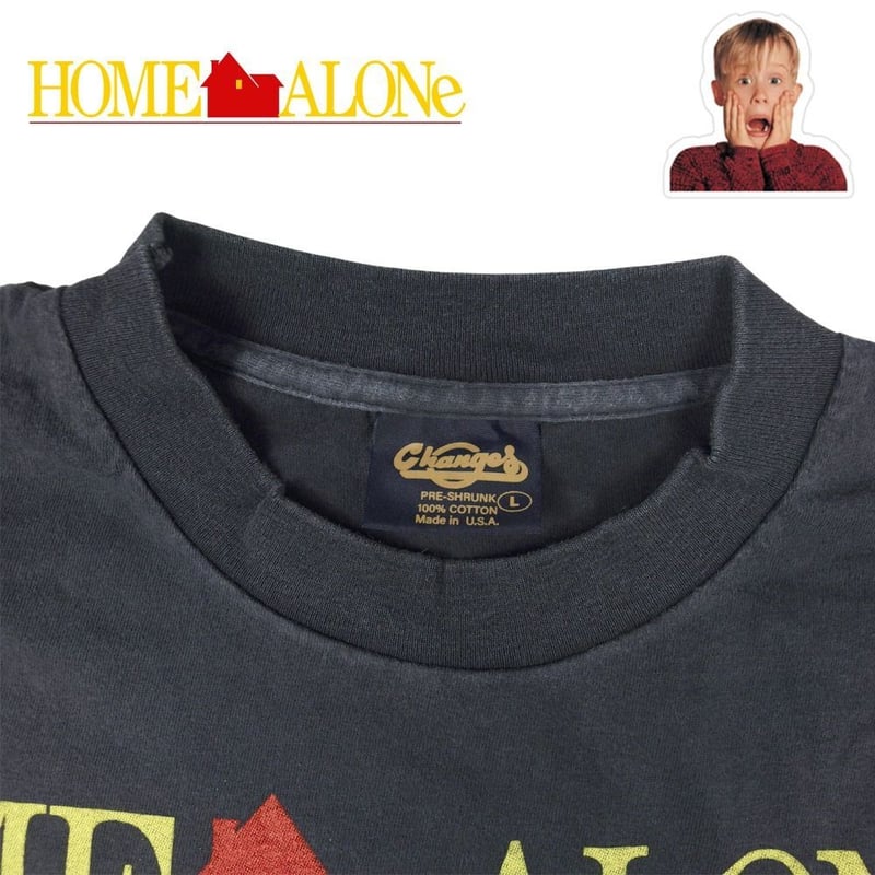 HOME ALONE ホームアローン Tシャツ 1990年 ムービー USA製 ブラック L