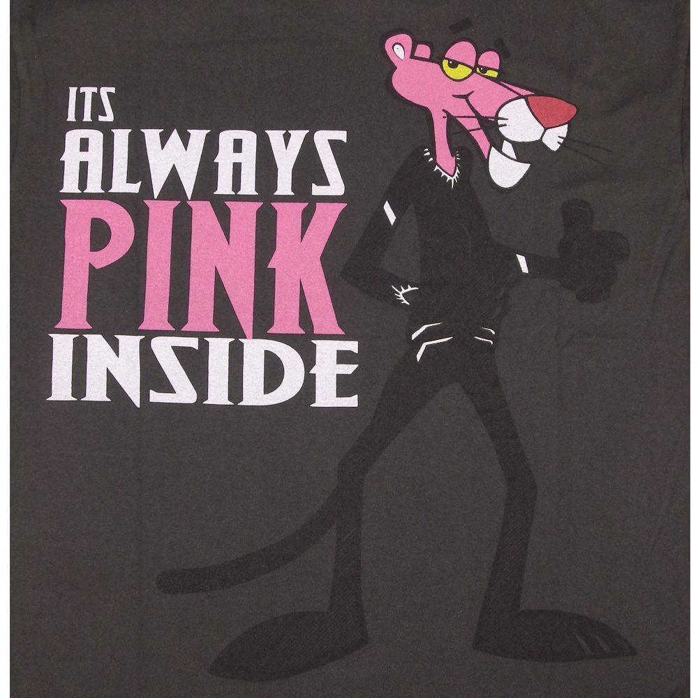 PINK PANTHER ピンクパンサー Tシャツ チャコール Lサイズ ピンクの豹