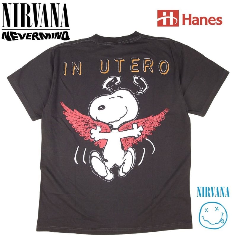 NIRVANA ニルヴァーナ Tシャツ Hanes製 チャコール ニルバーナ IN UTERO