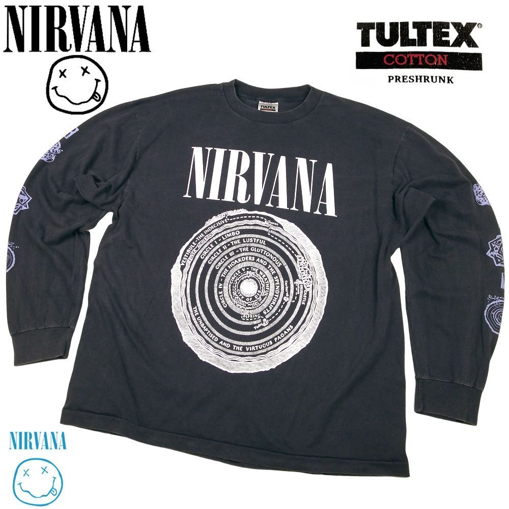 NIRVANA ニルバーナ ロンT 長袖 Tシャツ TULTEX製 ブラック