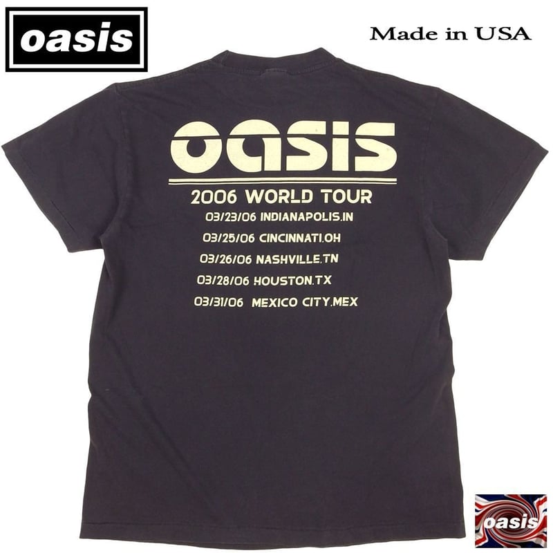 Oasis 2006 World Tour Tシャツ バンドT oasis オアシス Tシャツ OASIS ブラック Lサイズ ロックバンド ロック