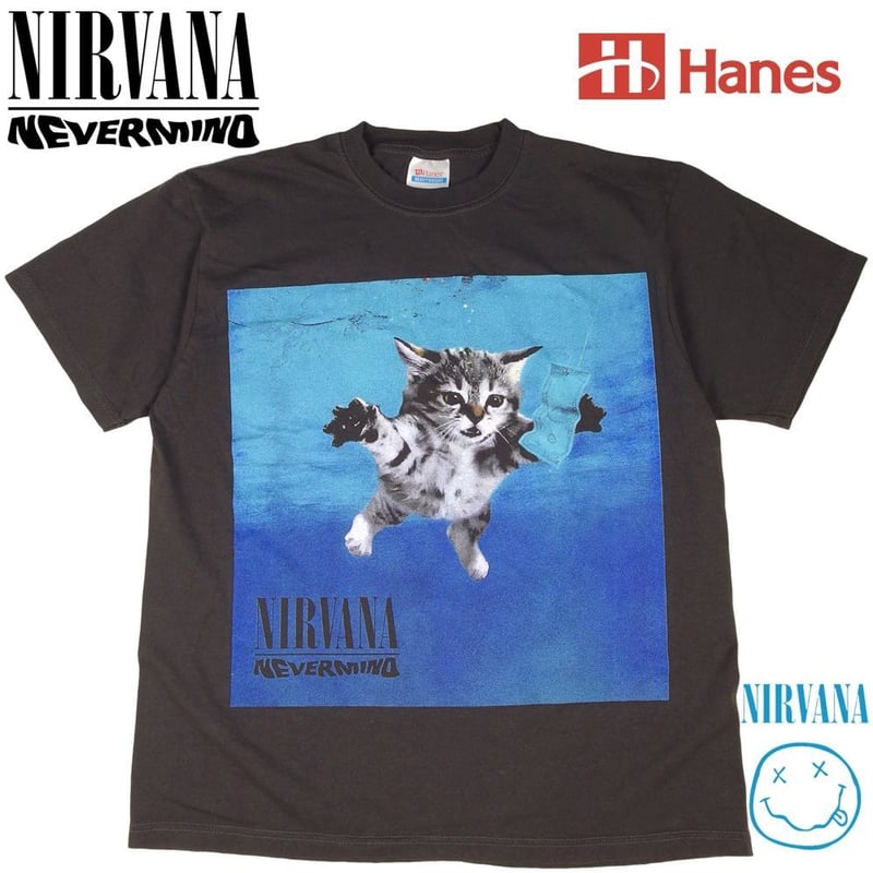 NIRVANA ニルヴァーナ Tシャツ Hanes製 チャコール Lサイズ ニルバーナ