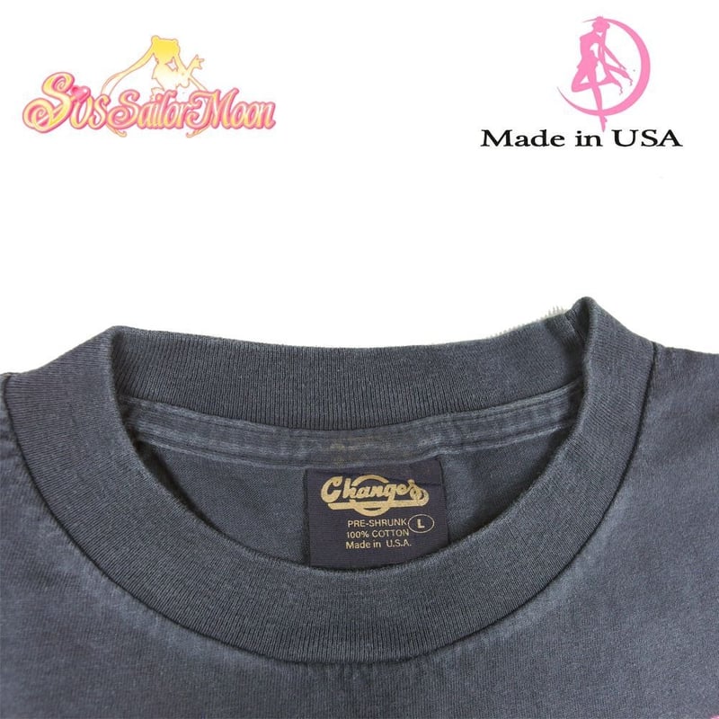 美少女戦士 セーラームーン Tシャツ USA製 アニメ ブラック L