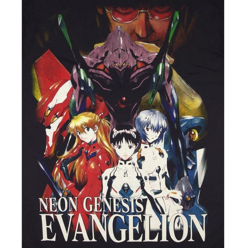 EVANGELION Tシャツ 新世紀 エヴァンゲリオン アニメ ブラック Lサイズ