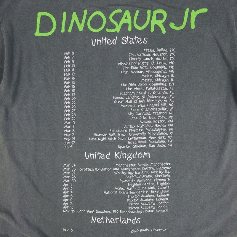 Dinosaur Jr ダイナソージュニア Tシャツ ブルドッグ USA チャコール