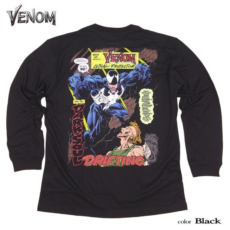 MARVEL マーベル VENOM ロンT ヴェノム 長袖 Tシャツ メンズ アメコミ