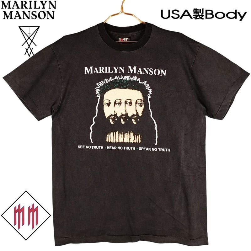 MARILYN MANSON マリリンマンソン Tシャツ USA製 半袖 ブラック ロック