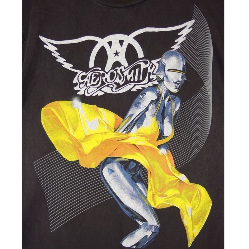 AEROSMITH エアロスミス Tシャツ USA製 ブラック Lサイズ ロック