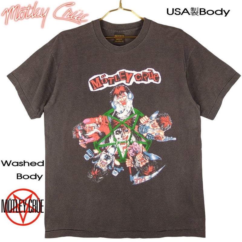 Motley Crue モトリークルー USA製 ウォッシュチャコール Lサイズ 