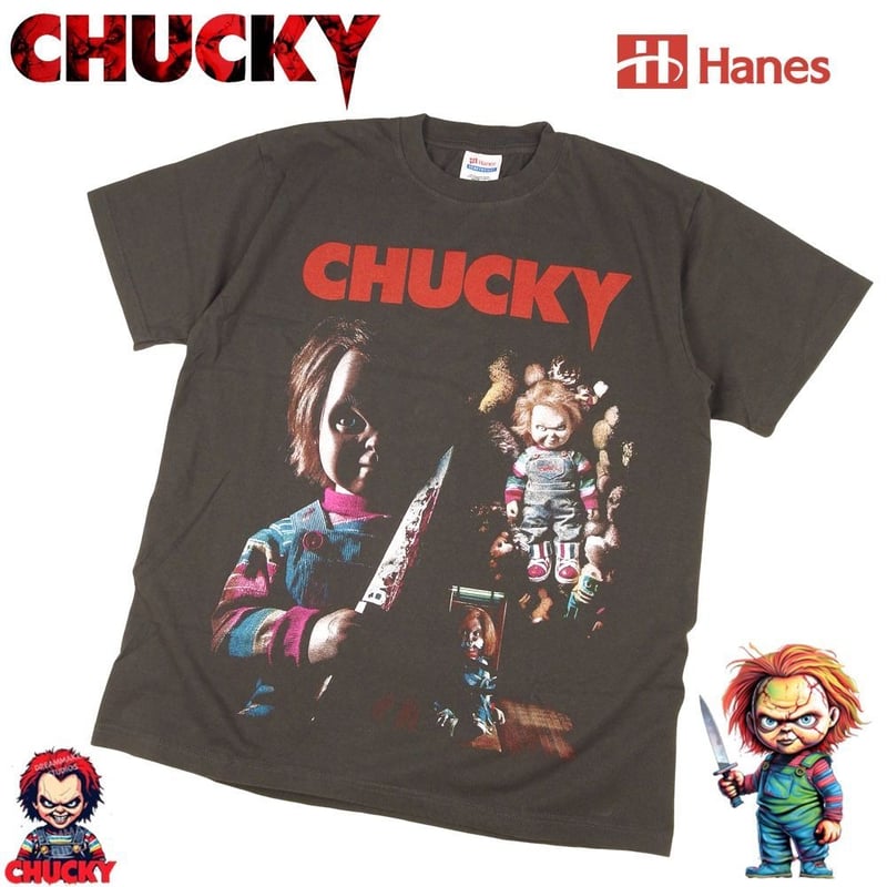 CHUCKY チャイルドプレイ チャッキー Tシャツ チャコール childplay