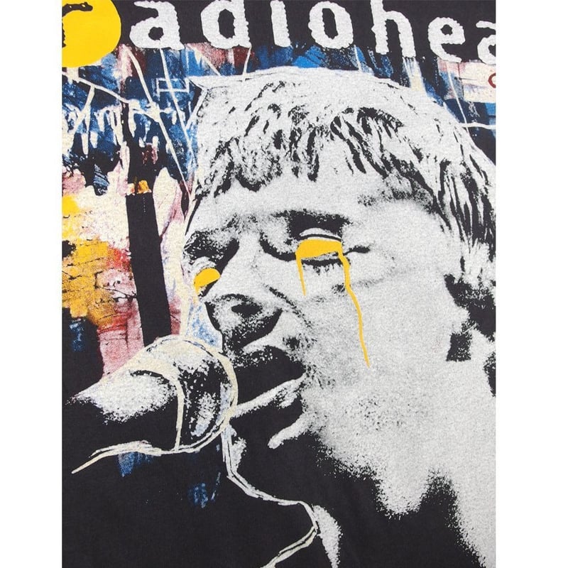 radiohead レディオヘッド ロンT 長袖 Tシャツ ブラック Lサイズ Made