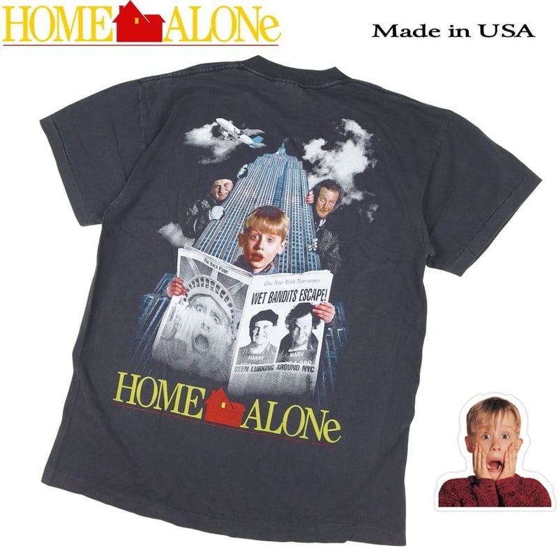 HOME ALONE ホームアローン Tシャツ 1990年 ムービー USA製 ブラック L