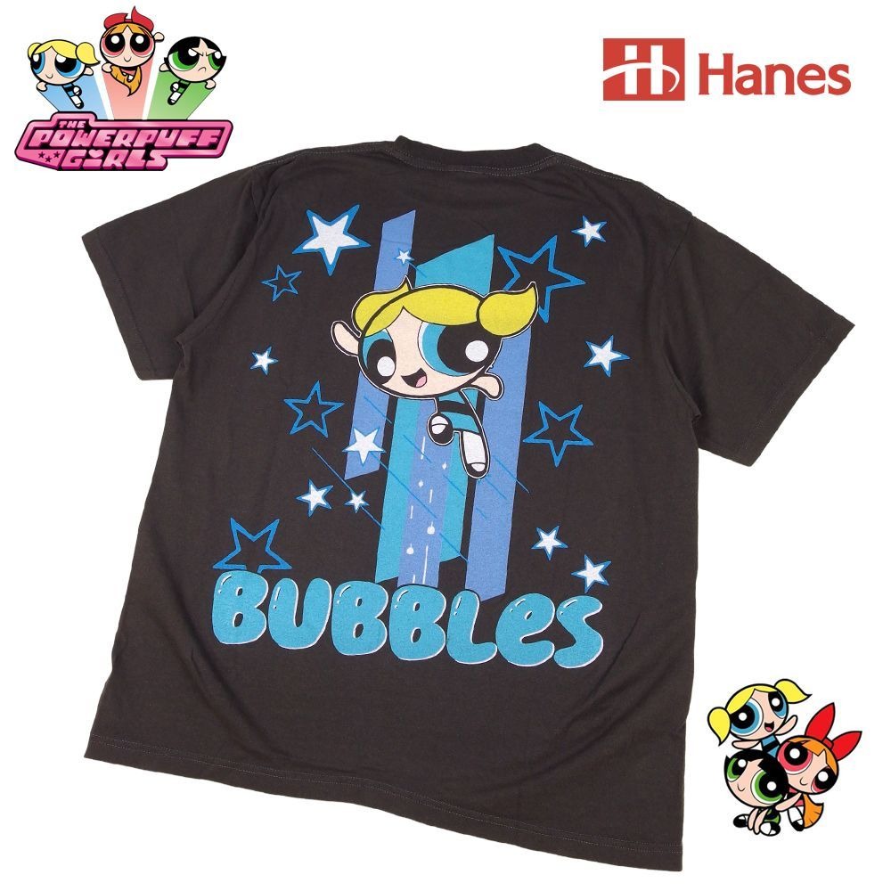 THE POWERPUFF GIRLS パワーパフガールズ Tシャツ チャコール Lサイズ T