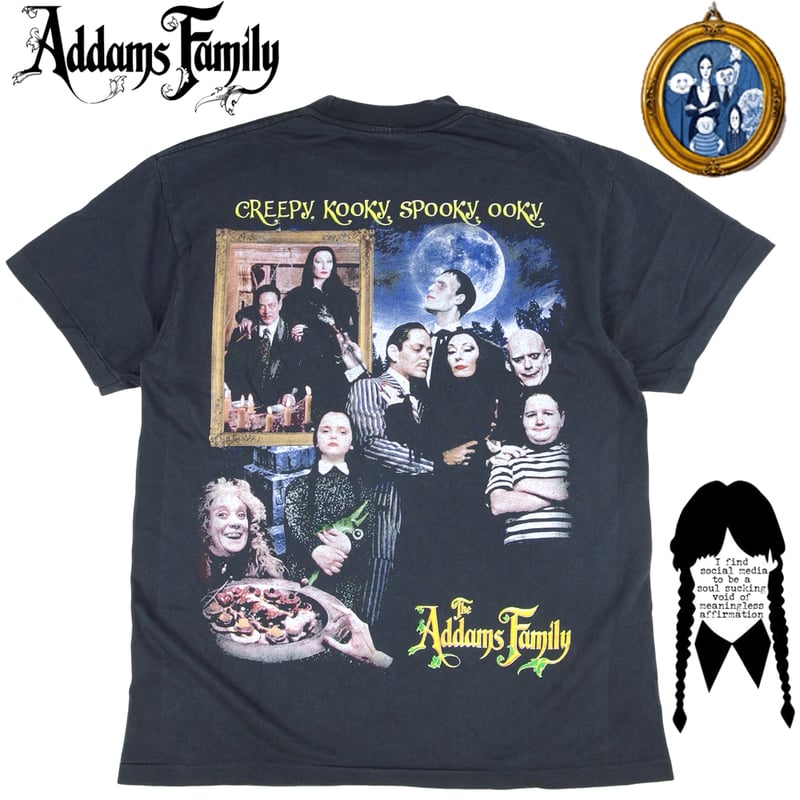 ADDAMS FAMILY アダムスファミリー Tシャツ アダムス ウェンズデー