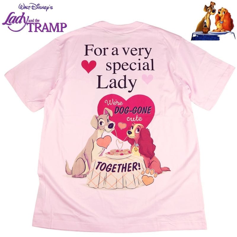 わんわん物語 Tシャツ レディ トランプ 半袖 Lady and Tramp かわいい