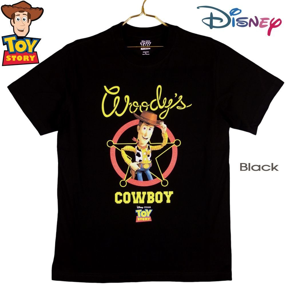 トイ・ストーリー バズ・ライトイヤー ウッディTシャツM ユニセックス2枚セット ウッディTシャツ WOODY BUZZ バズライトイヤー ブラック Disney