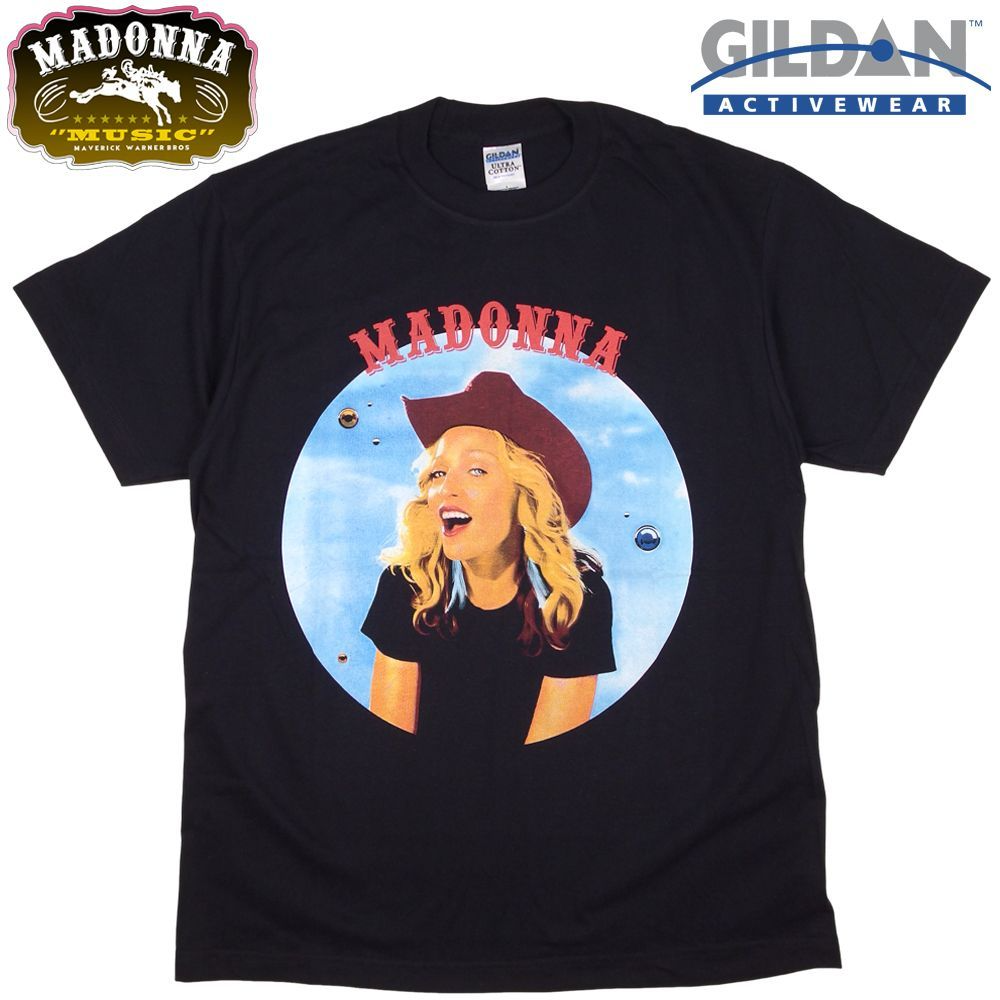 マドンナ 　HBO Madonna Live! 　オフィシャル Tシャツ　L MADONNA マドンナ Tシャツ GILDAN製 ブラック Lサイズ バンドT
