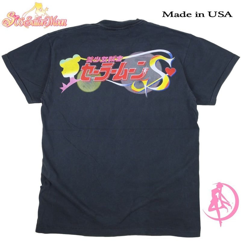 美少女戦士 セーラームーン Tシャツ USA製 アニメ ブラック Lサイズ