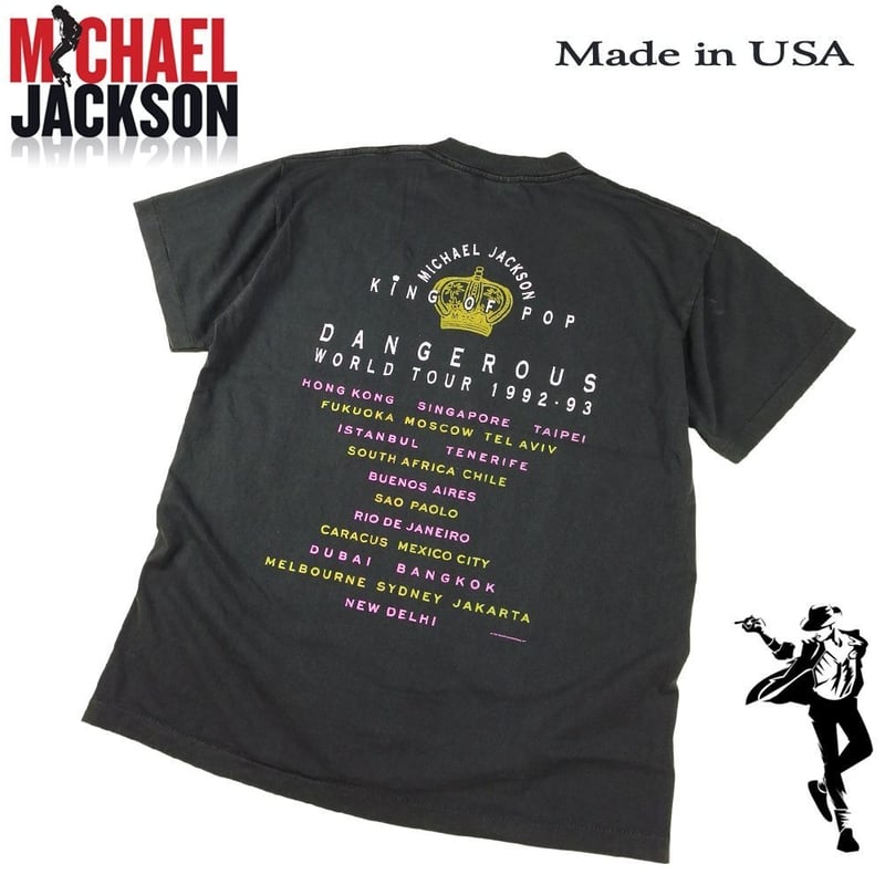 MICHAEL JACKSON マイケルジャクソン Tシャツ USA製 半袖 ブラック L