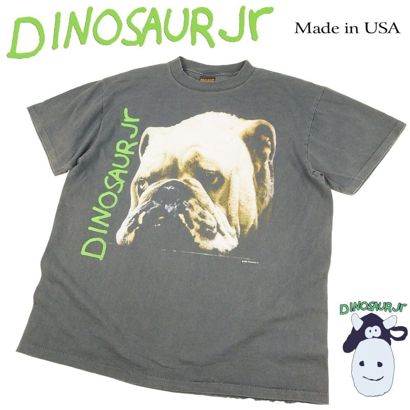 Dinosaur Jr ダイナソージュニア Tシャツ ブルドッグ USA チャコール