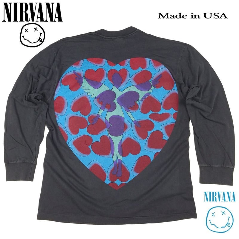 NIRVANA ニルヴァーナ ロンT 長袖 Tシャツ ハートシェイプ USA製