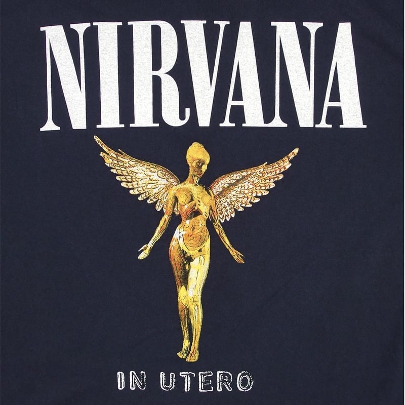 NIRVANA ニルバーナ ロンT 長袖 Tシャツ IN UTERO ネイビー
