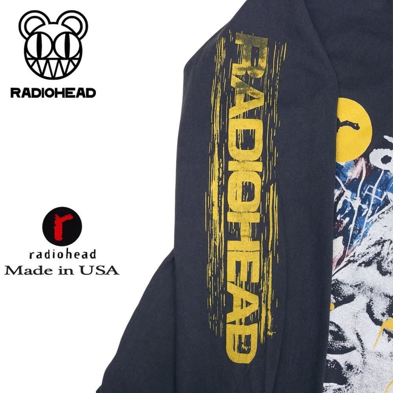 【deadstock】Radiohead レディオヘッド ロンT radiohead レディオヘッド ロンT 長袖 Tシャツ ブラック Lサイズ Made