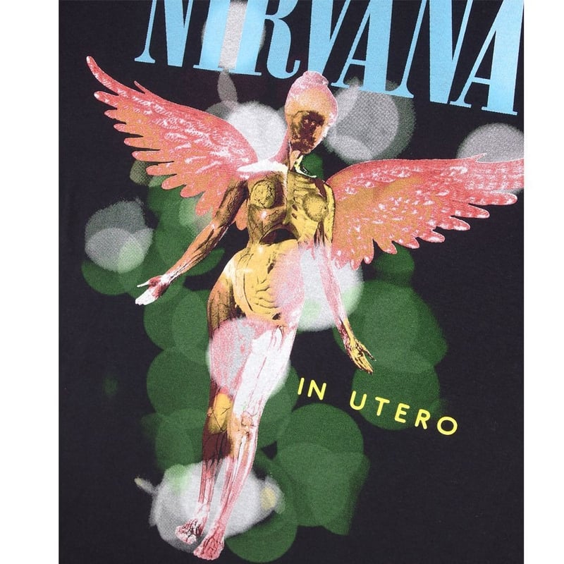 NIRVANA ニルバーナ Tシャツ IN UTERO ブラック ニルヴァーナ バンドT