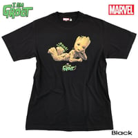 マーベル Tシャツ MARVEL メンズ GROOT レディース 半袖 グル―ト アメコミ ガーディアンズオブギャラクシー アベンジャーズ キャプテンアメリカ 映画T ブラック eplus1200